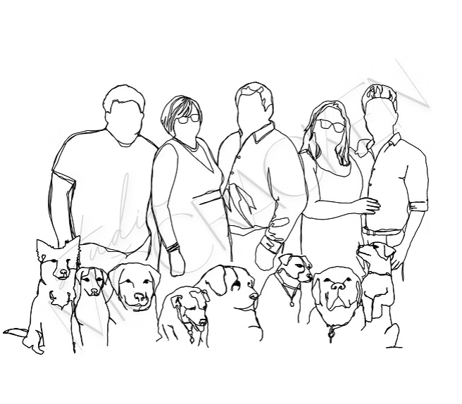 Personalised Digital Line Drawing