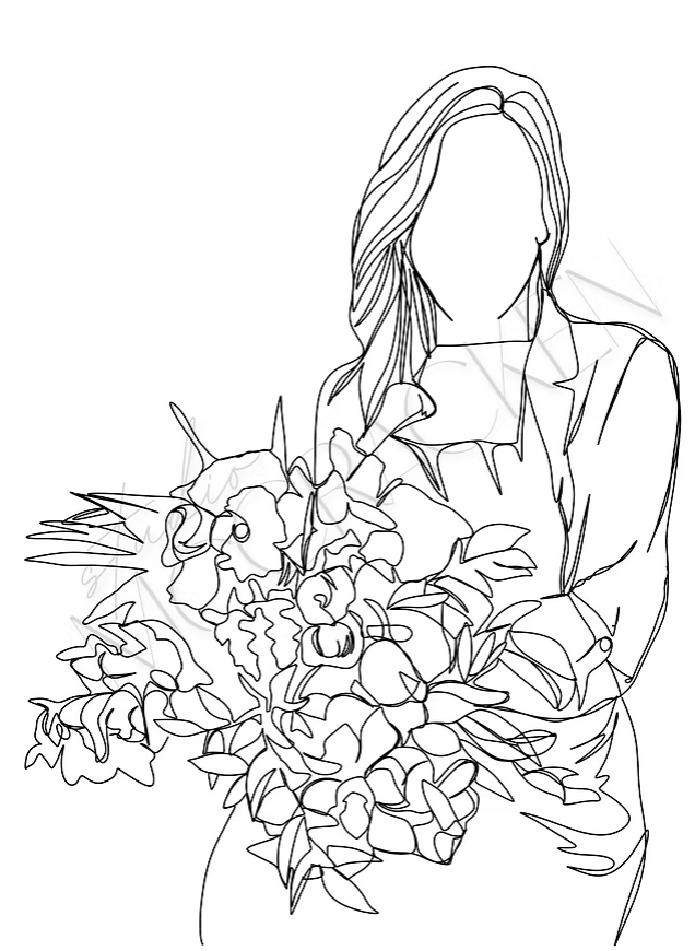 Personalised Digital Line Drawing