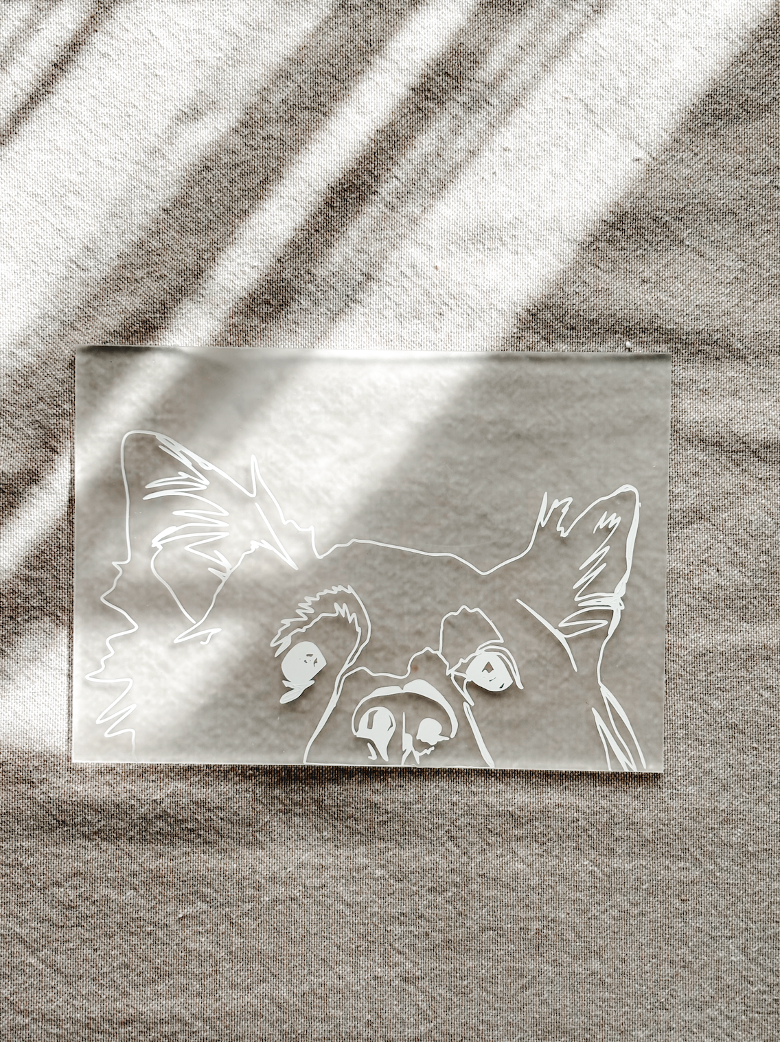 A4 Personalised Acrylic Line Drawing
