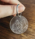 Round Personalised Keychain