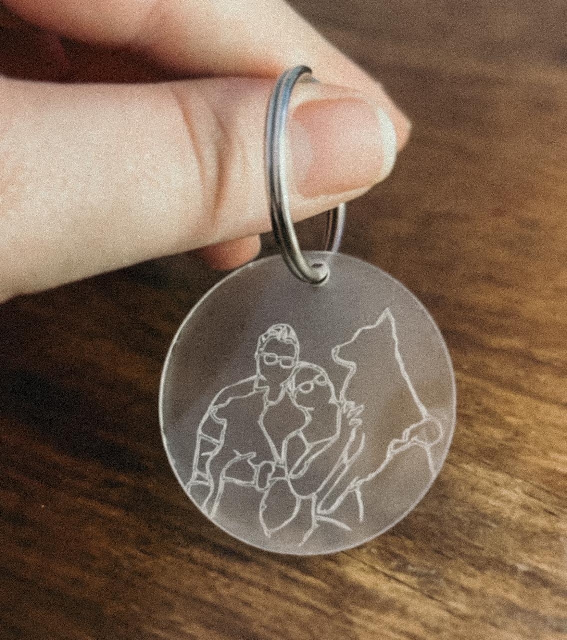 Round Personalised Keychain